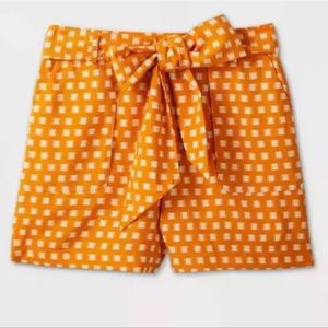 Target A New Day | Orange Checkered Shorts Small